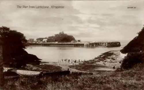 Ak Ilfracombe Devon England, der Pier von Larkstone