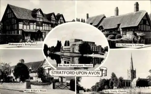 Ak Stratford-upon-Avon, Warwickshire, England, Shakespeares Geburtsort, Anne Hathaways Cottage