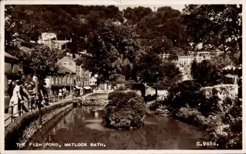 Ak Matlock Bath Derbyshire England, Fischteich