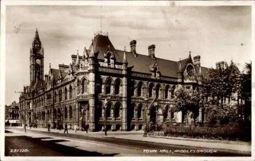 Ak Middlesbrough Nordostengland, Rathaus