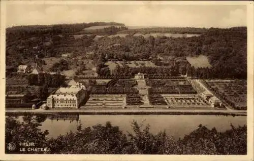 Ak Freyr Hastière Wallonien Namur, Schloss, Luftbild