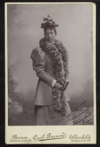 Cabinet Foto Prinzessin Viktoria zu Schaumburg-Lippe, geb. von Preußen-Hohenzollern