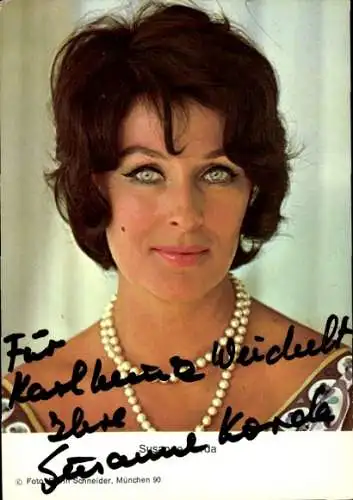 Ak Schauspielerin Susanne Korda, Portrait, Autogramm