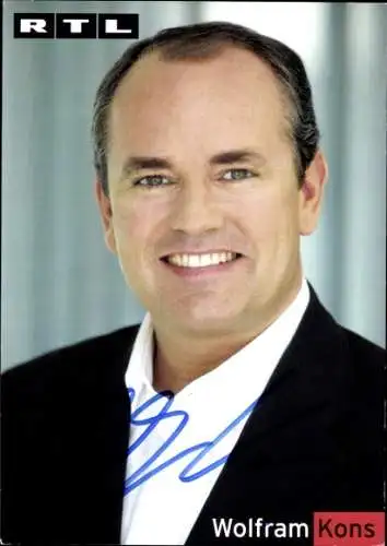 Ak Moderator Wolfram Kons, Portrait, Autogramm