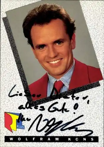 Ak Moderator Wolfram Kons, Portrait, Autogramm