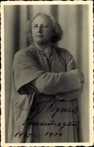 Ak Schauspieler Aigner, Portrait, Landhaus Oberammergau, Autogramm