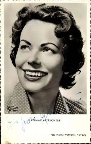 Ak Schauspielerin Dagmar Altrichter, Portrait, Locken, Autogramm