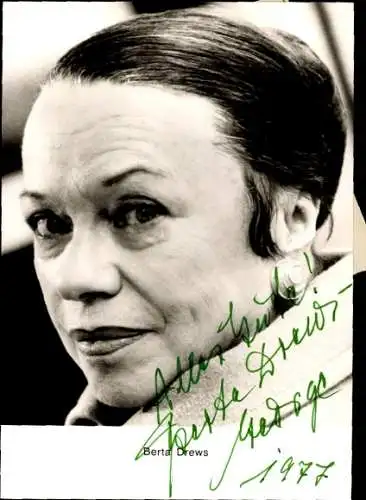 Ak Schauspielerin Berta Drews, Portrait, Autogramm