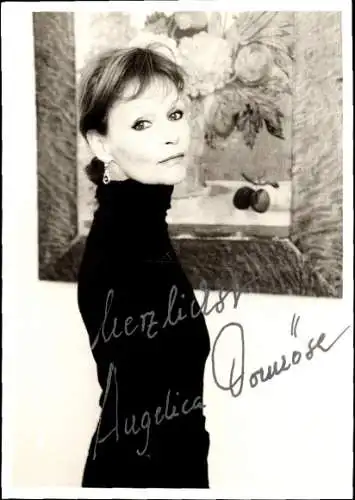 Ak Schauspielerin Angelica Domröse, Portrait, Autogramm