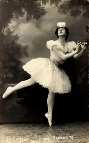 Foto Ak russischer Balletttänzer, Ikar, Ikarus, Ballett von Slonimsky