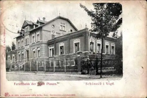 Ak Schöneck im Vogtland, Ferienheim der Stadt Plauen