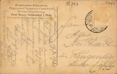 Ak Gräfenthal in Thüringen, Gesamtansicht, Viadukt