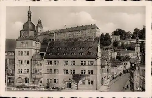 Ak Rudolstadt in Thüringen, Rathaus, Schloss, Schlosskaffee