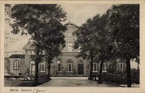 Ak Issum am Niederrhein, Bahnhof