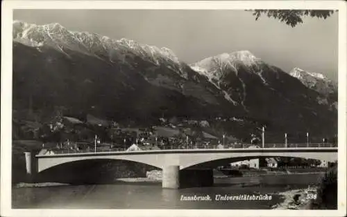 Ak Innsbruck in Tirol, Universitätsbrücke