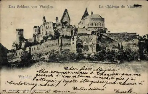 Ak Vianden Luxemburg, Schloss