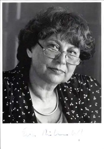 Ak Politikerin Eva Rühmkorf, Ministerin für Bildung, Wissenschaft, Jugend und Kultur, Autogramm