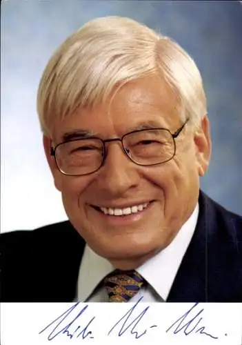 Ak Politiker Christian Schwarz-Schilling, Bundesminister für Post und Telekommunikation, Autogramm