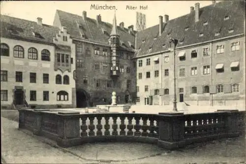 Ak München Bayern, Partie im Alten Hof, Erker
