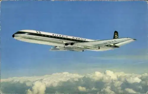 Ak Griechisches Passagierflugzeug, De Havilland Comet 4B, Olympic Airways, SX DAK