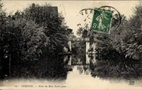 Ak Vernon Eure, Pont du Bras Saint-Jean