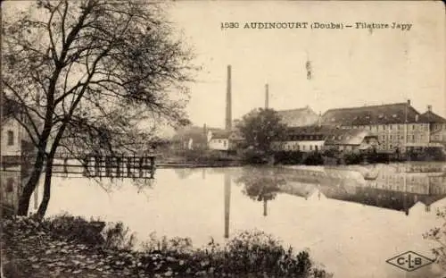 Ak Audincourt Doubs, Filature Japy