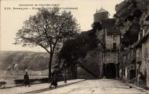 Ak Besançon Doubs, Porte Taillee, Cote interieur