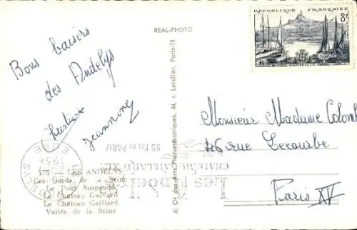 Ak Les Andelys Eure, Brücke, Panorama