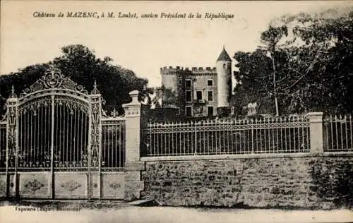 Ak Chateauneuf de Mazenc Drome, Château Emile Loubet, Tor