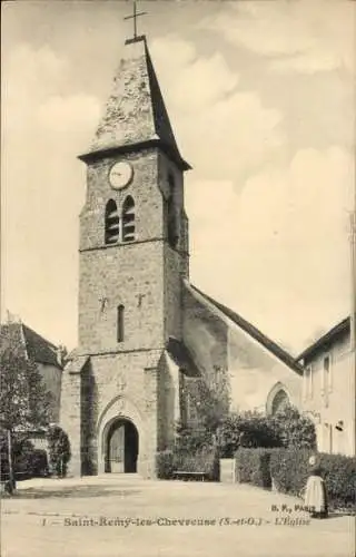 Ak Saint Rémy lès Chevreuse Yvelines, Eglise