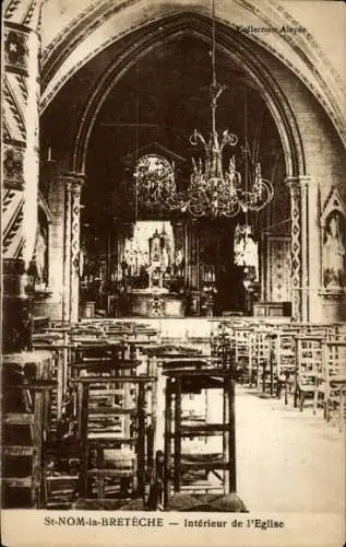 Ak Saint Nom la Bretèche Yvelines, Eglise, Interieur