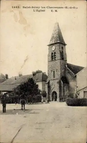 Ak Saint Rémy lès Chevreuse Yvelines, Eglise