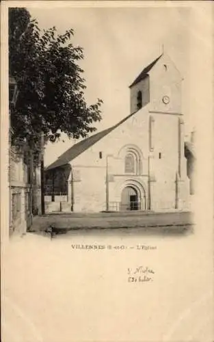 Ak Villennes sur Seine Yvelines, Eglise