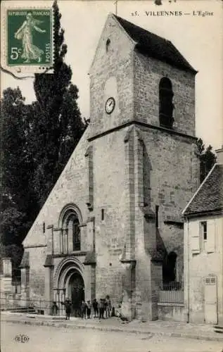 Ak Villennes sur Seine Yvelines, Eglise