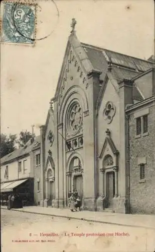 Ak Versailles Yvelines, Temple protestant, Rue Hoche