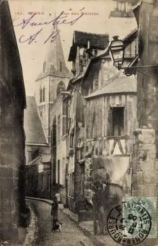 Ak Rouen Seine Maritime, Rue des Matelas