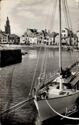 Ak Le Croisic Loire Atlantique, La Cote d'Armour, Le Pont, Segelschiff