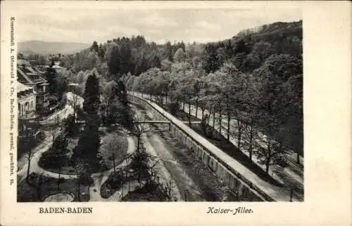 Ak Baden Baden am Schwarzwald, Kaiser-Allee