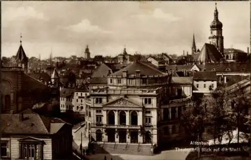 Ak Altenburg in Thüringen, Theater, Stadtblick