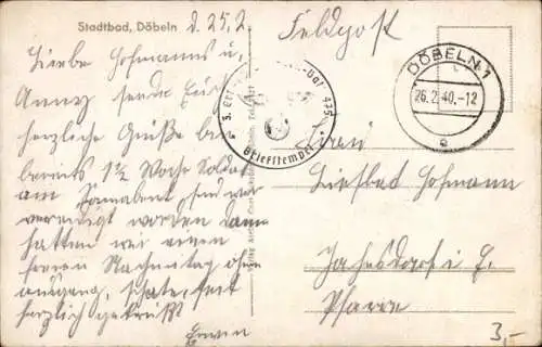 Ak Döbeln in Sachsen, Stadtbad, Brücke