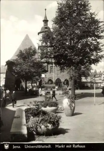 Ak Jena in Thüringen, Universitätsstadt, Markt, Rathaus