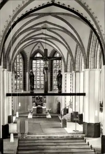 Ak Gransee in der Mark, St. Marien, Innenraum, Altar