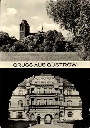 Ak Güstrow in Mecklenburg, Dom, Schloss