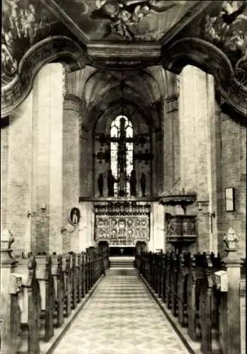 Ak Güstrow in Mecklenburg, Pfarrkirche, Innenraum