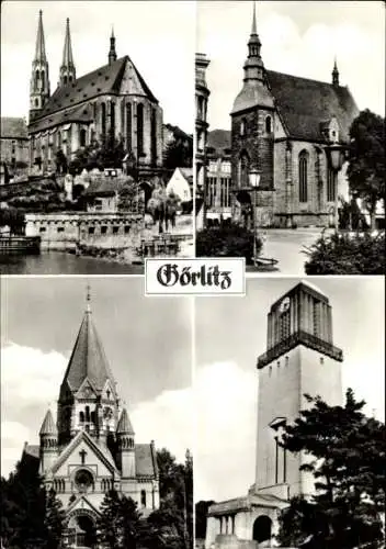 Ak Görlitz in der Lausitz, Evangelische Kirchen, Peterskirche, Lutherkirche, Frauenkirche