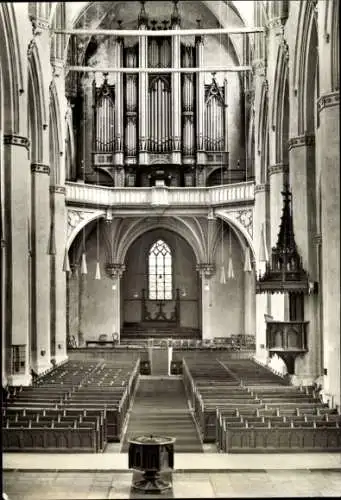 Ak Hansestadt Greifswald, Dom, St. Nikolai, Innenraum, Orgel