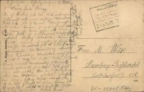 Ak Warmensteinach Oberfranken Bayern, Fichtelgebirge, Teilansicht, Kirchturm