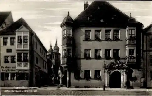 Ak Warmensteinach Oberfranken Bayern, Altes Rathaus, Brautgasse