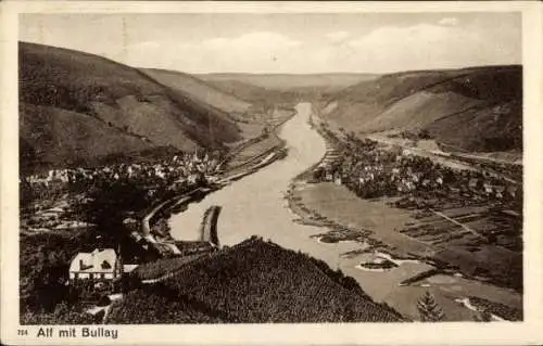 Ak Alf an der Mosel, Bullay, Panorama