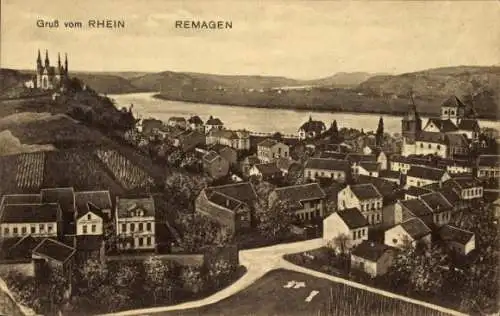 Ak Remagen am Rhein, Gesamtansicht